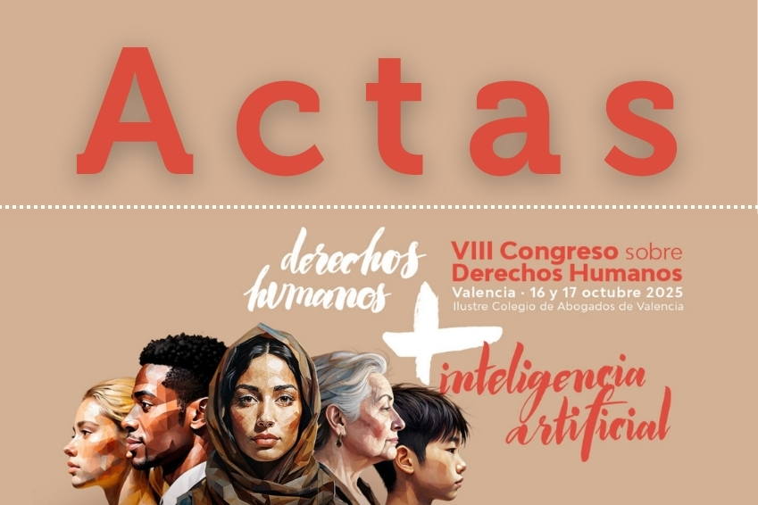 Portada de las actas del VIII Congreso sobre Derechos Humanos: Derechos Humanos e Inteligencia Artificial