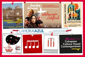 Agenda de Mainel en octubre, a través de mosaico de los carteles de las actividades