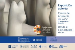 "Chulucanas Valencia. Unidos por la Cerámica", exposición del proyecto "Innovando y revalorizando tradiciones para mejorar la competitividad de la cerámica de Chulucanas", financiado por la Generalitat Valenciana, que se podrá visitar en el Centre de Artesanía de la Comunitat Valencia desde el 6 de octubre hasta finales de noviembre de 2026.