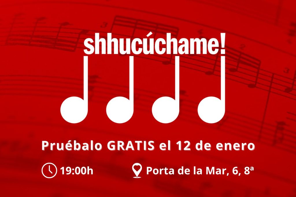 Anuncio de prueba gratuita de shhcuchame! el 12 de enero de 2026 en la sede de Mainel.